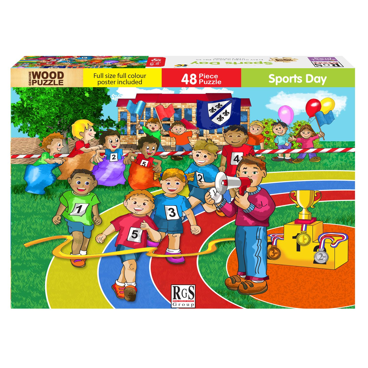 40 Piece - Sports Day Wooden Puzzle - Play School Room CC