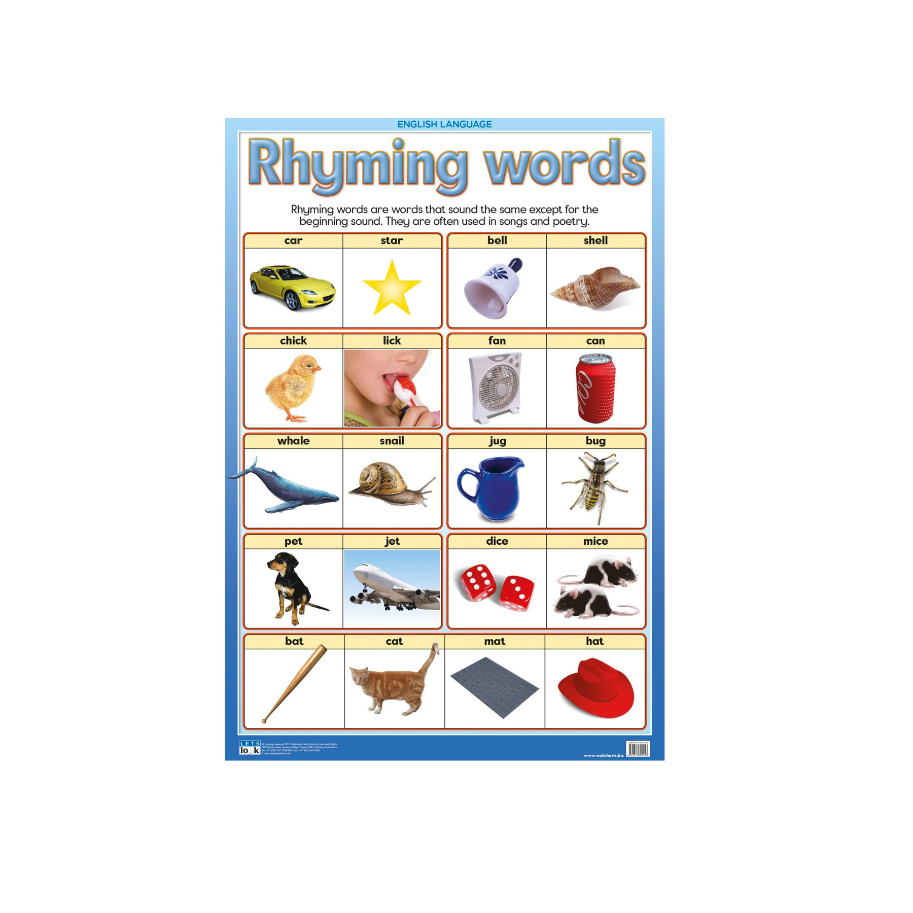 Rhyming Words Poster - Play School Room CC