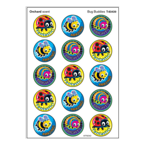 Bug Buddies, Orchard scent Scratch 'n Sniff Stinky Stickers® – Large Round