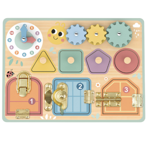 Wooden Busy Board - Pastel