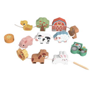 Fine Motor Lacing Farm Animals Set