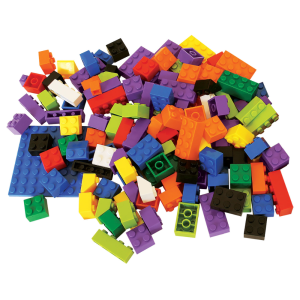 Small Plastic Building Blocks in Poly Bag