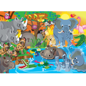 18 piece - Game Reserve Puzzle