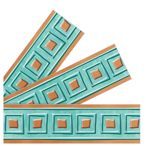 I Love Metal Copper Squares Bolder Border