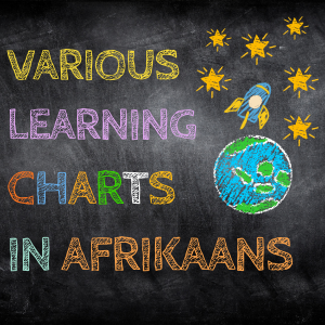 Various Learning Charts in Afrikaans