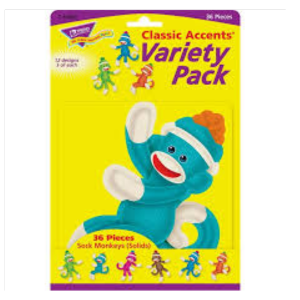 Large Sock Monkeys Accents