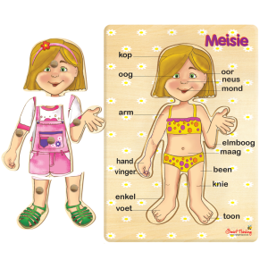 My Liggaam – Meisie – Peg Puzzle 6pc