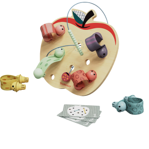 Apple Worms Fine Motor Game with Activity Cards